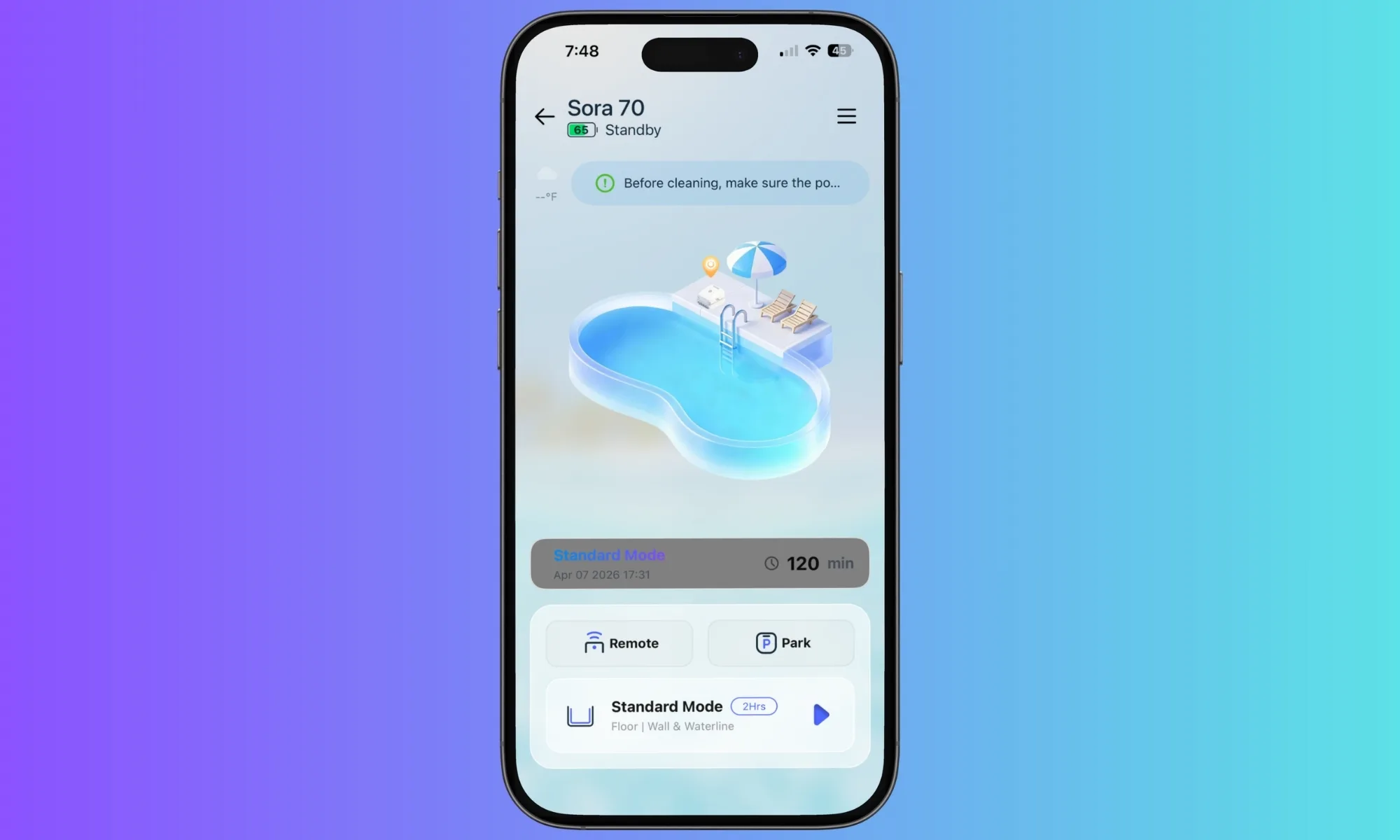 Mobile app for Beatbot Sora 70
