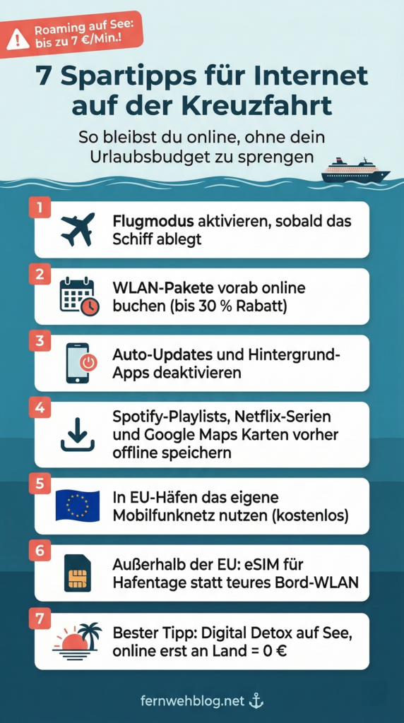 Kreuzfahrt Internet Spartipps