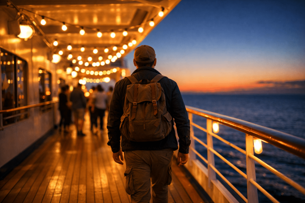 Single Kreuzfahrt Alleinreisender Abends