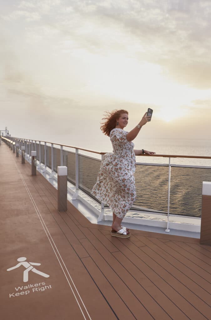 MSC Single Kreuzfahrt Selfie Sonnenuntergang