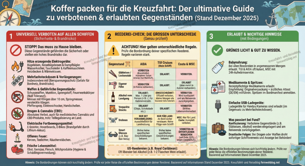 Infografik Verboten auf Kreuzfahrt Kreuzfahrtblog fernwehblog.net