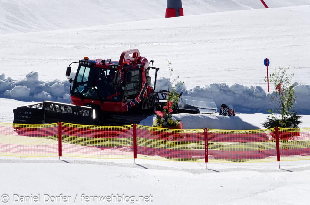 Pistenraupe mit dem Namen Daniel als Fotokulisse beim Pic in the Snow auf der Idalp Ischgl 2026
