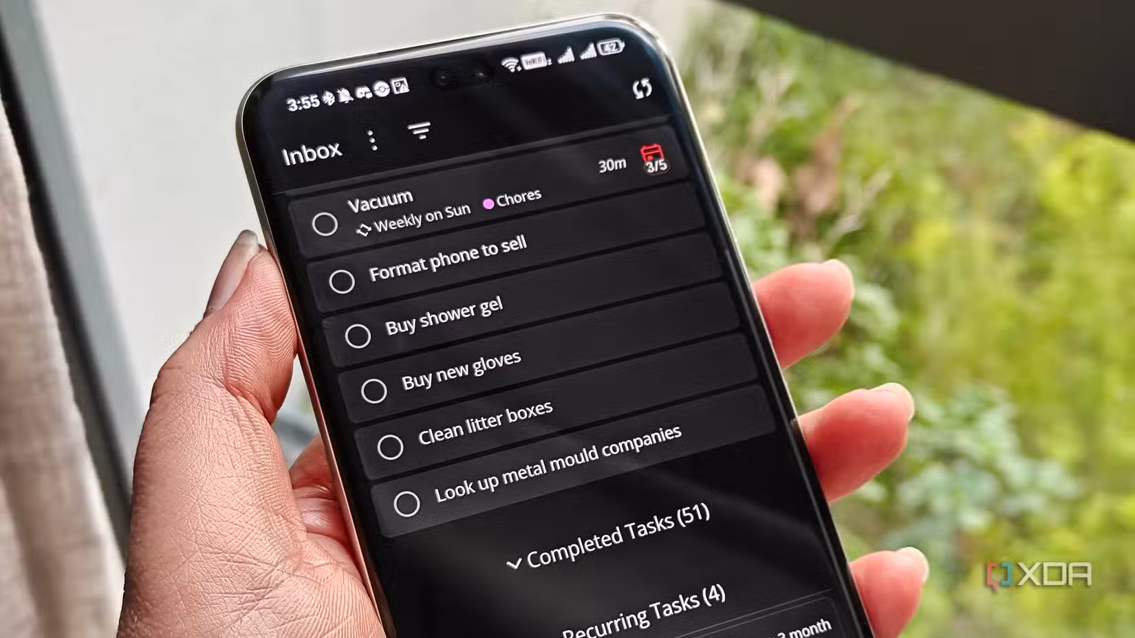 the super productivity app on a smartphone