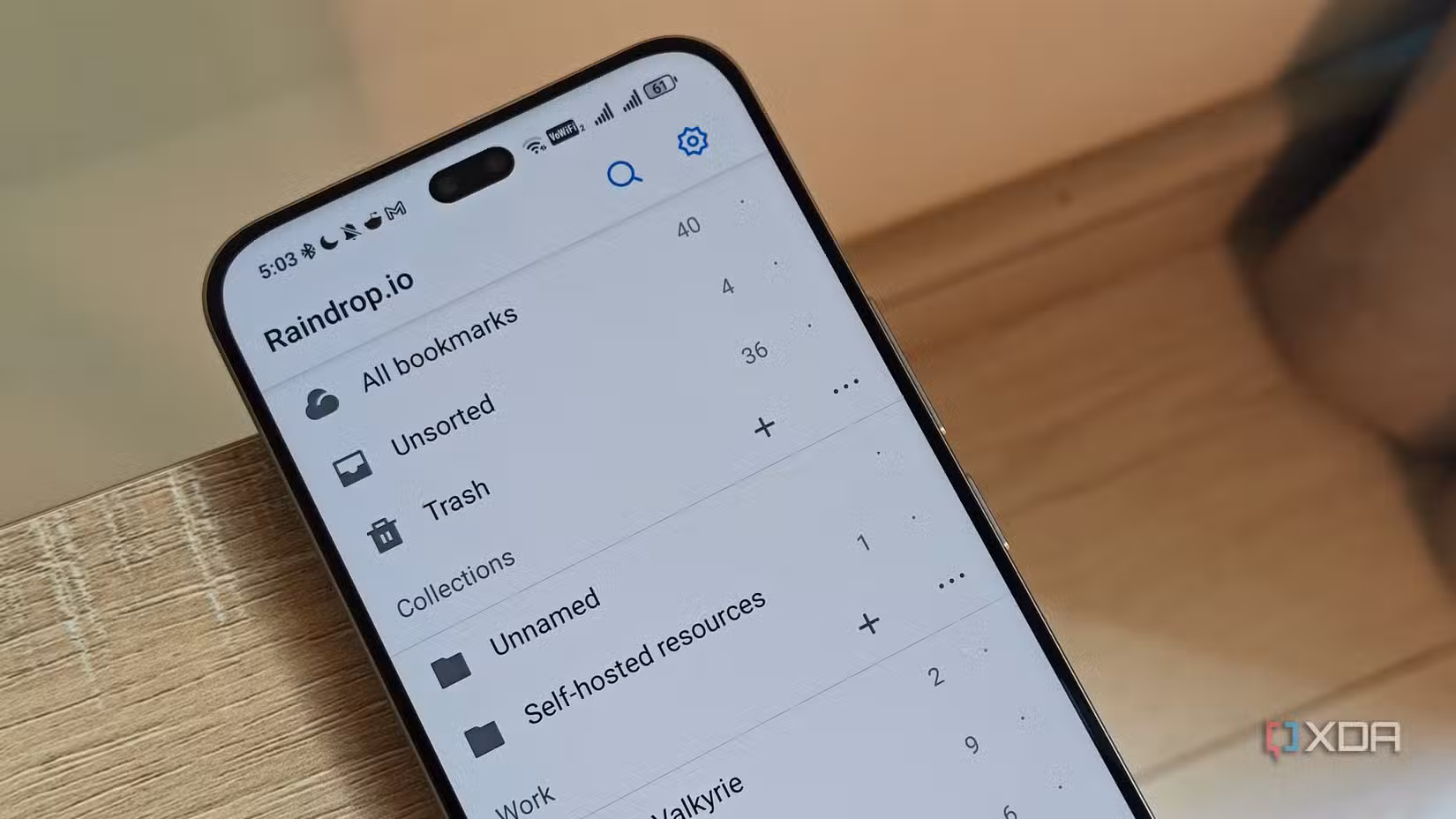 the raindrop io app on a smartphone