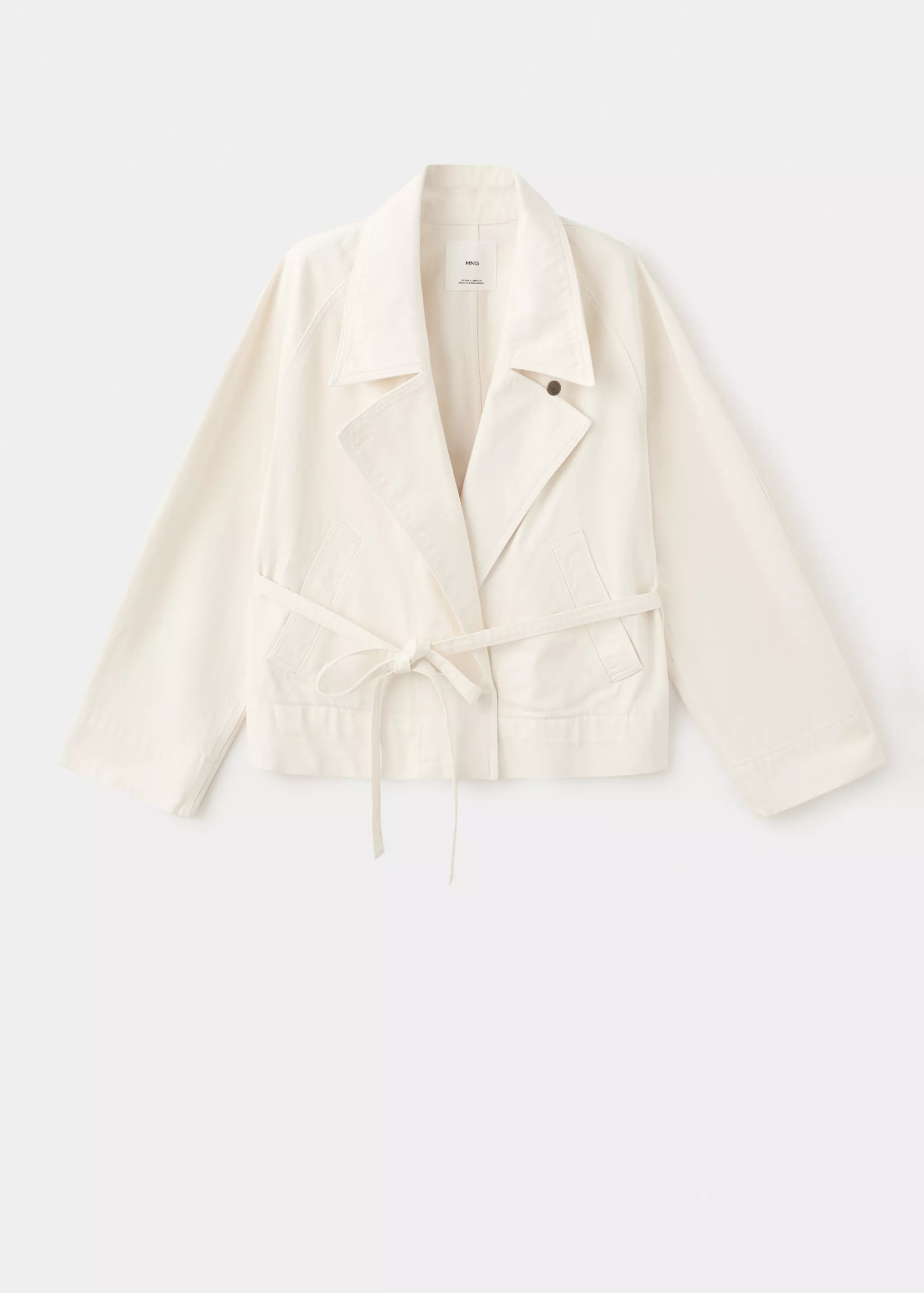 Cotton Trench With Maxi Lapels and Belt - Women | Mango Usa
