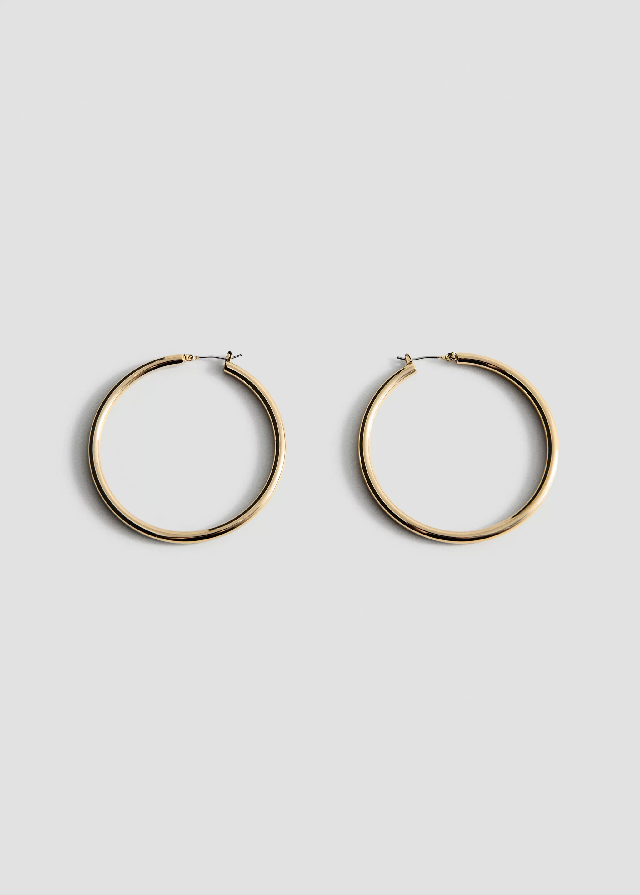Metallic Hoop Earrings - Women | Mango Usa
