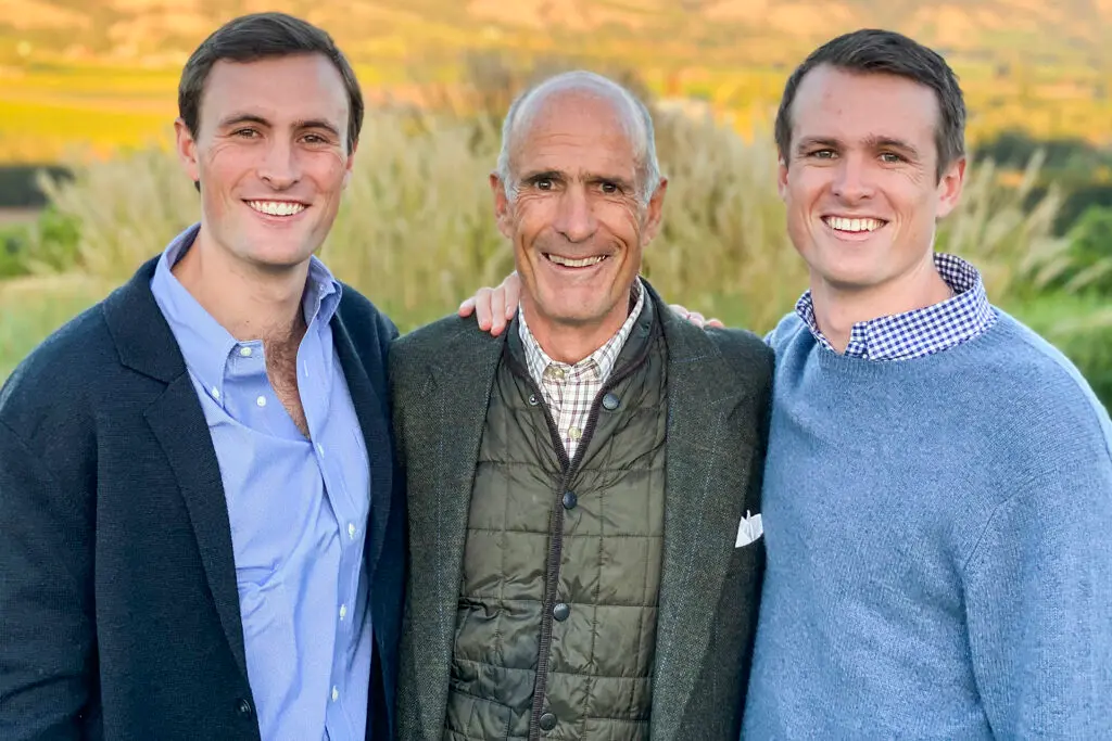 Tom Klein (center) with sons Matt (left) and Jack (right).