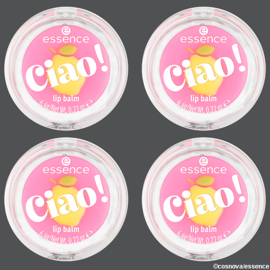 Vier Lip Balms aus der „CIAO!” trend edition von essence