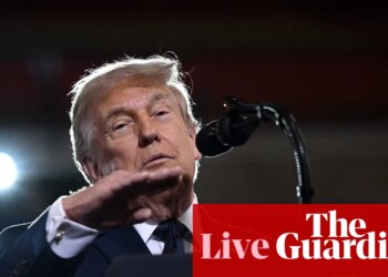 Sunrise Movement takes credit for disrupting Trump’s New York state rally – US politics live | Donald Trump