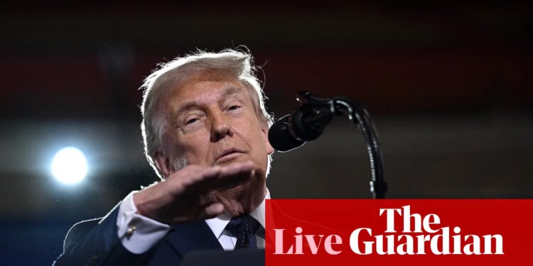 Sunrise Movement takes credit for disrupting Trump’s New York state rally – US politics live | Donald Trump
