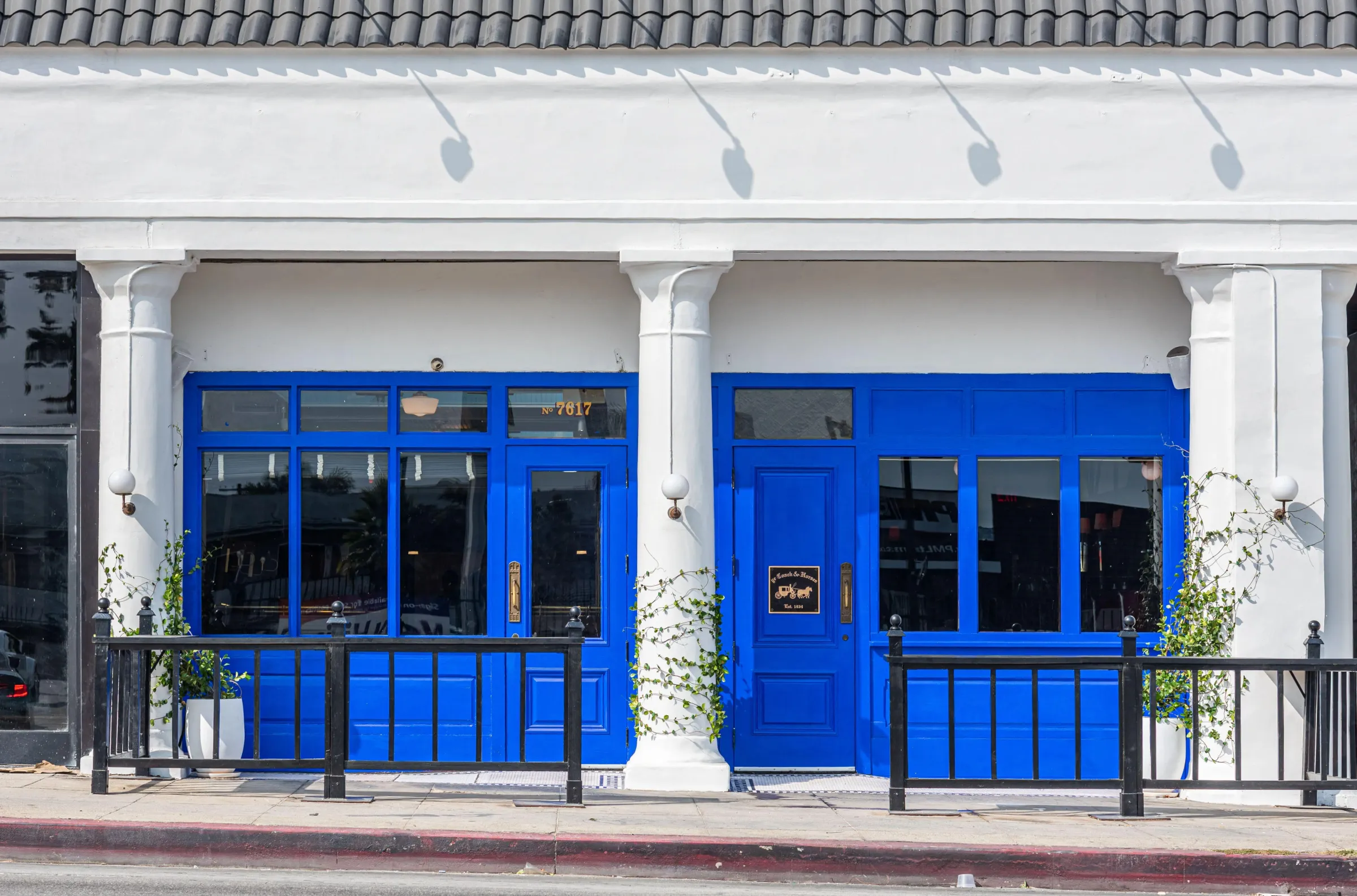 Horses’ exterior creates a shock of blue on the Sunset Strip. Photo: Wonho Frank Lee