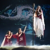 Croatian singers of band Lelek perform "Andromeda" during the first semifinal of Eurovision in Vienna, Austria on May 12.