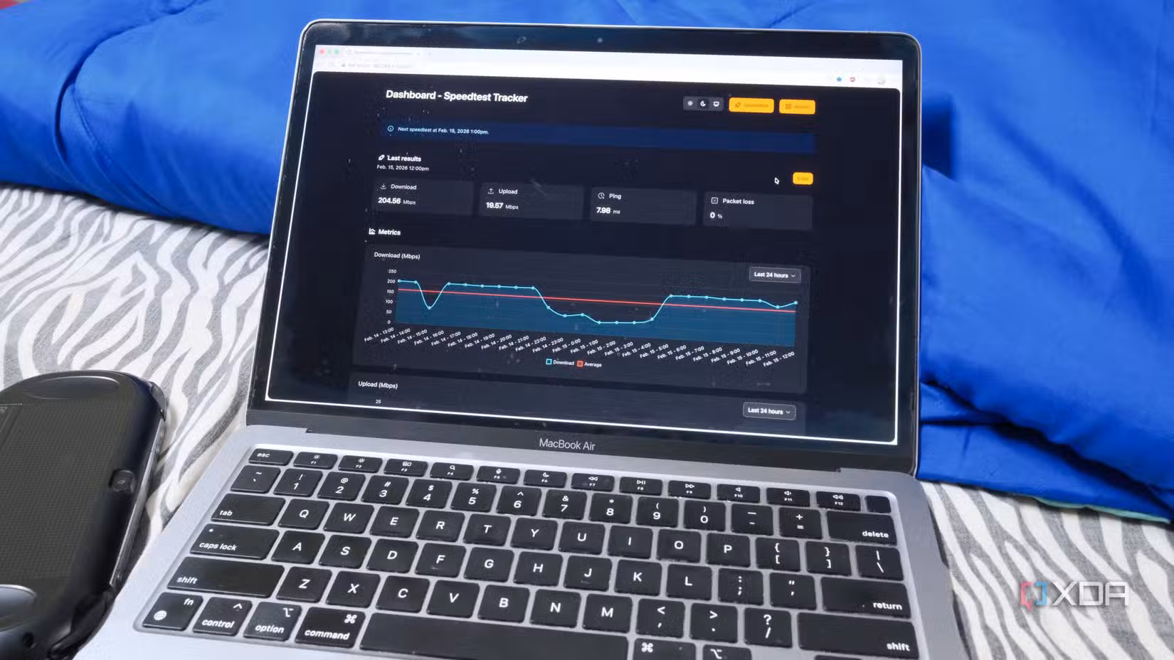 Speedtest Tracker Docker container self-hosted