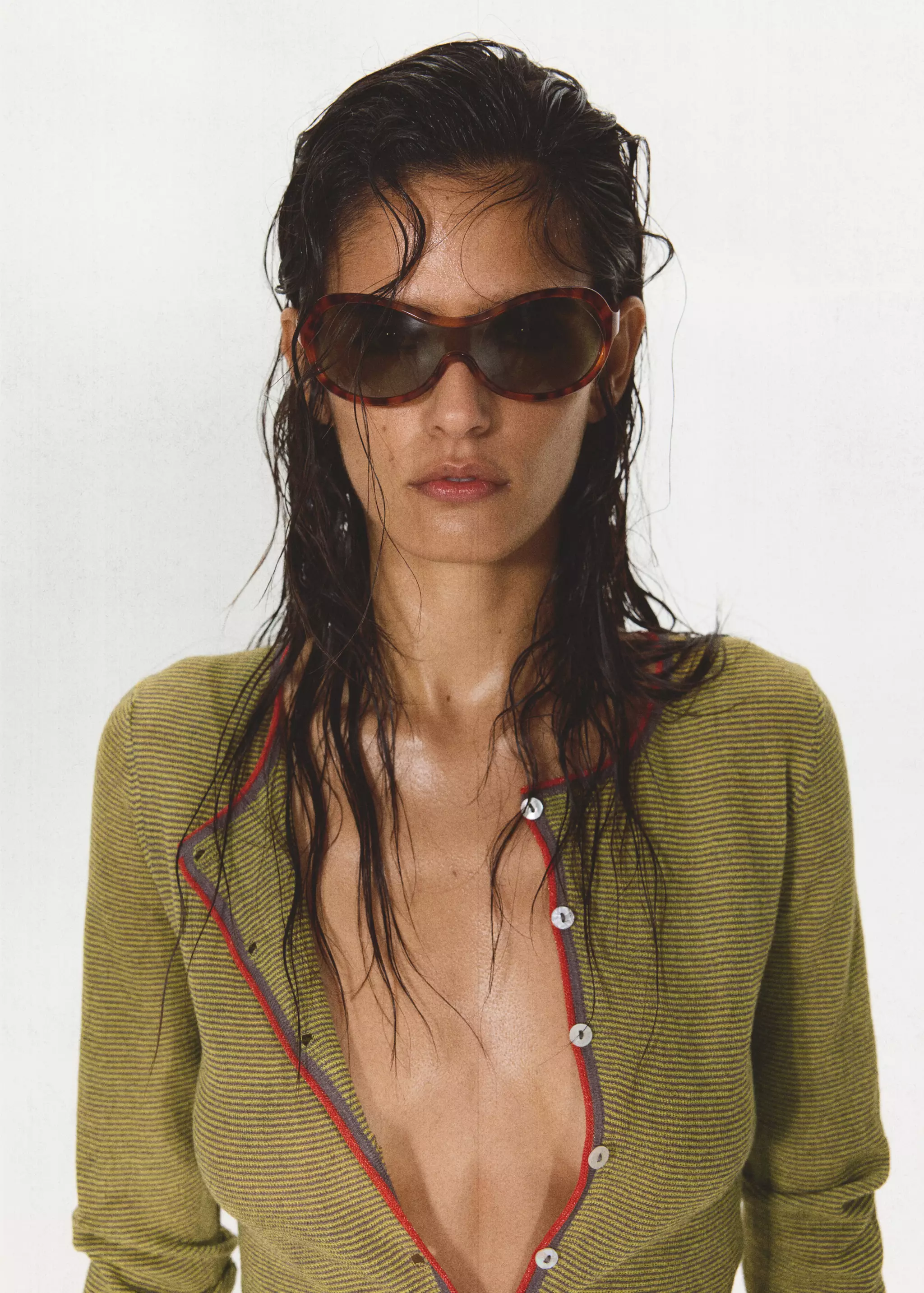 Striped Fine-Knit Cardigan - Women | Mango Usa