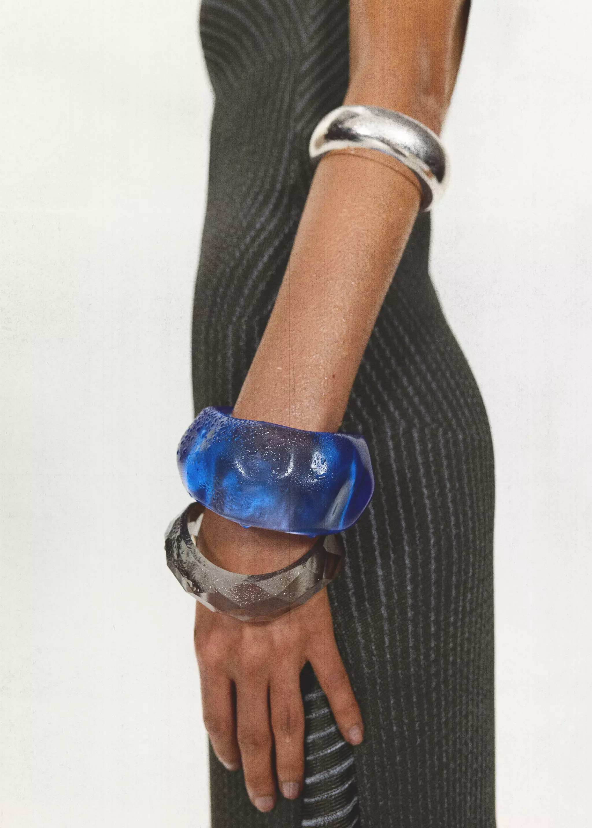Set of 3 Mixed-Texture Bracelets - Women | Mango Usa