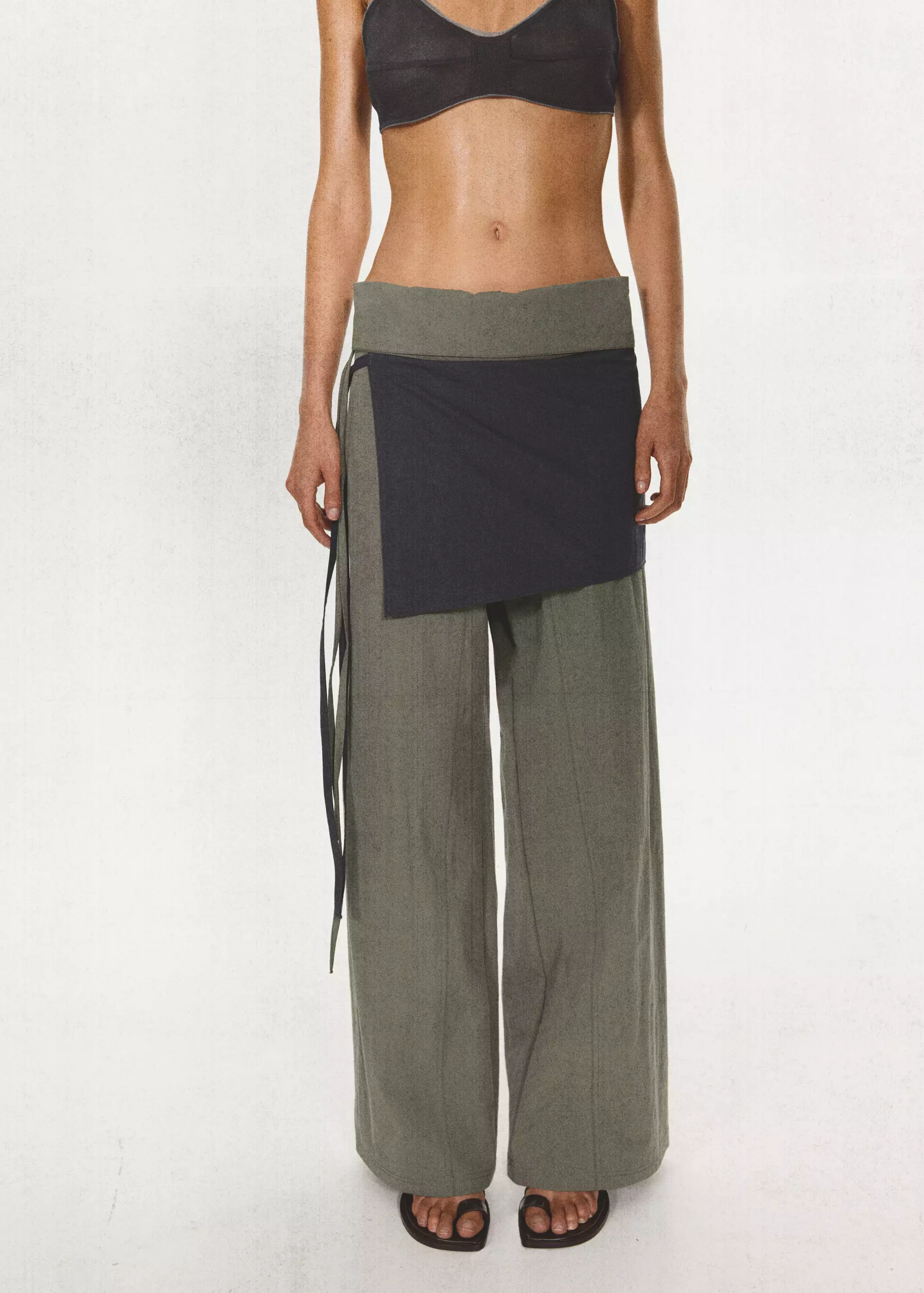 Tied Overlay Pants - Women | Mango Usa