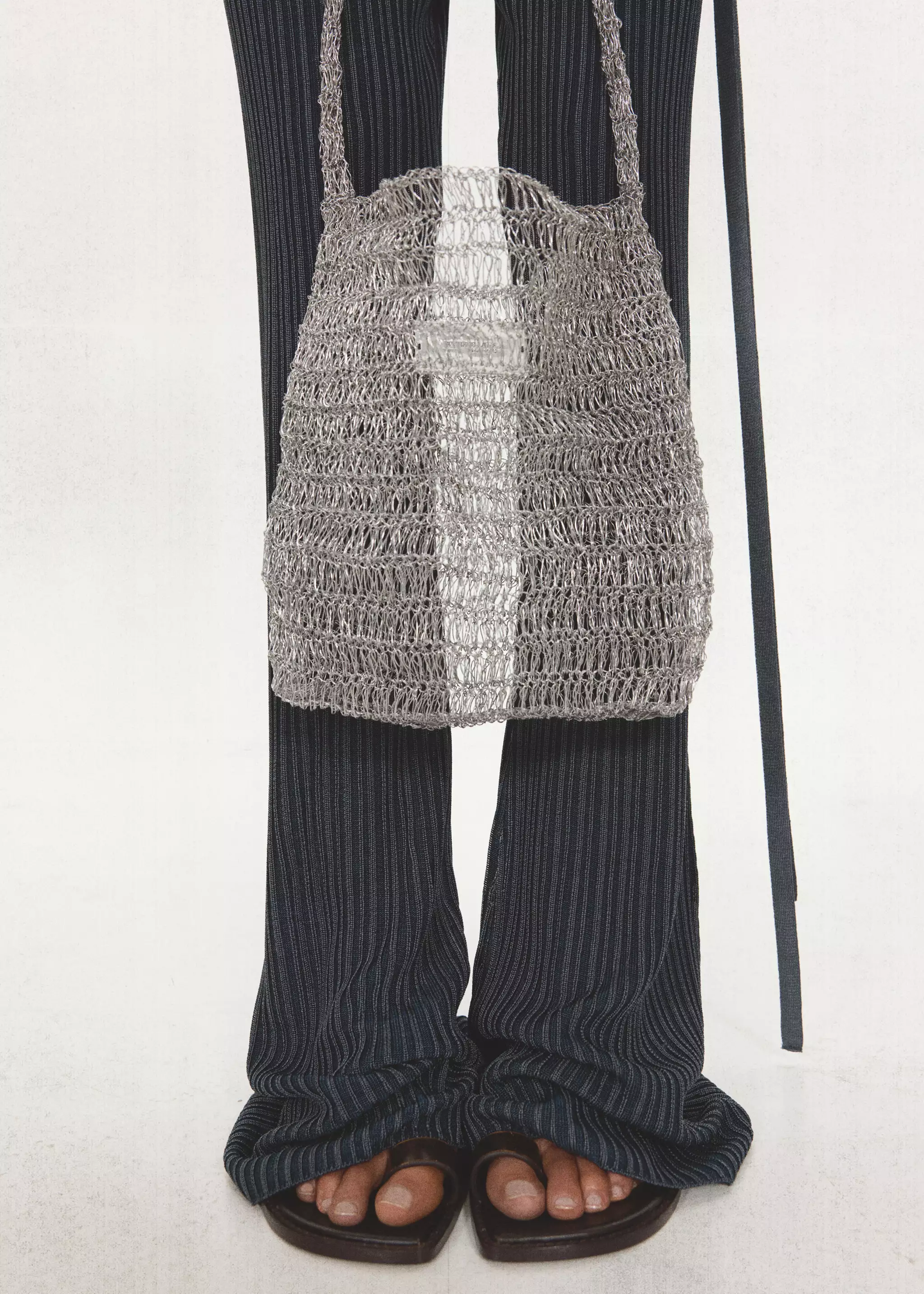 Metal Mesh Shoulder Bag - Women | Mango Usa