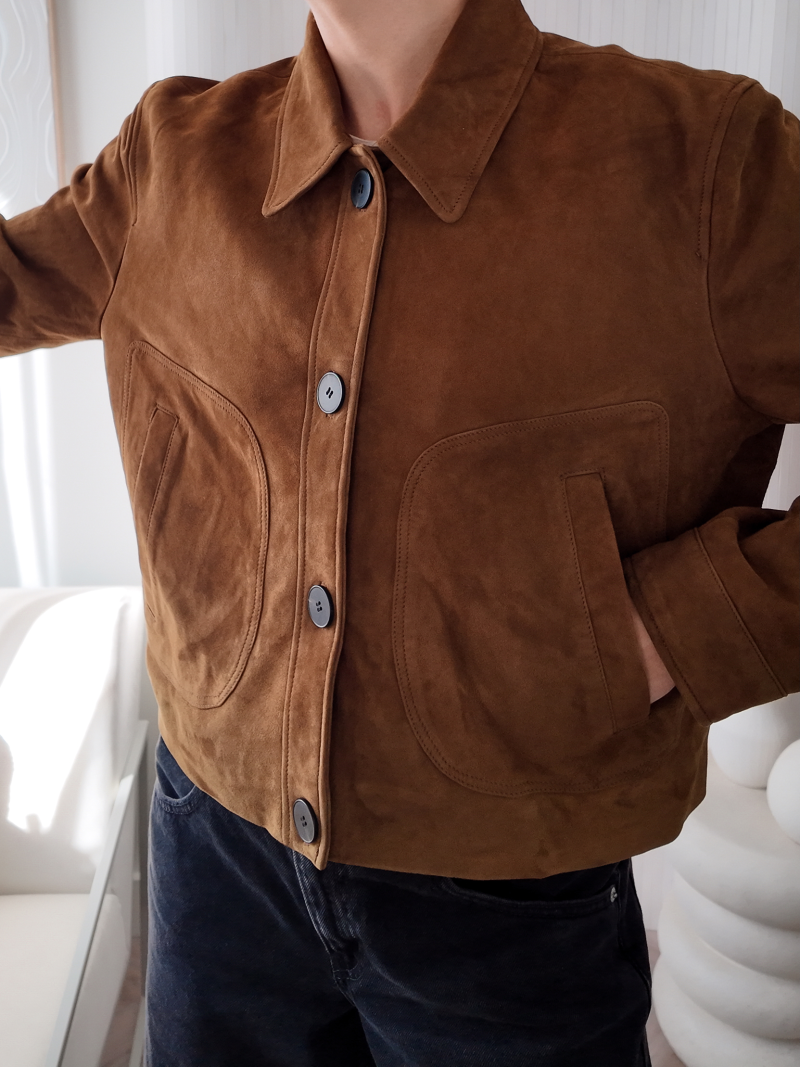 brown suede jacket Very