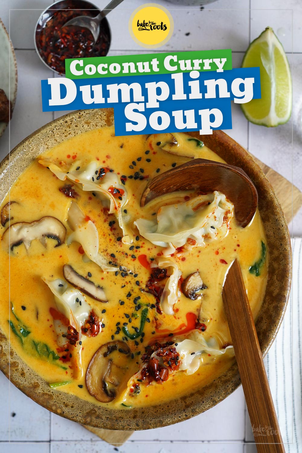 Easy Coconut Curry Dumpling Soup | Bake to the roots