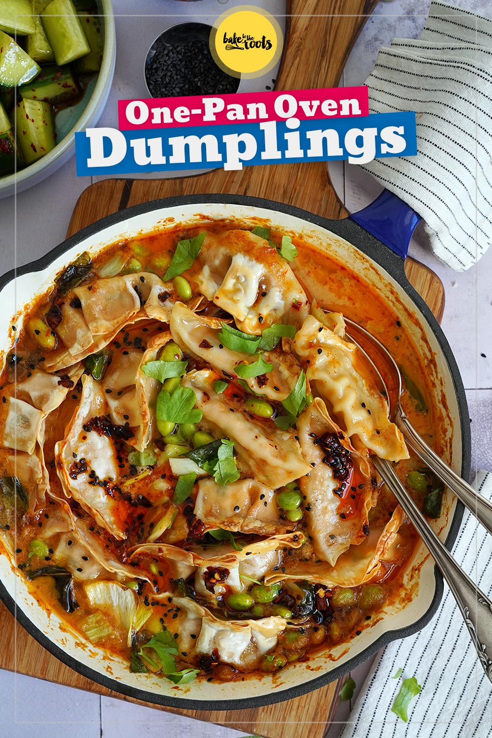 One-Pan Red Curry Oven Dumplings | Bake to the roots