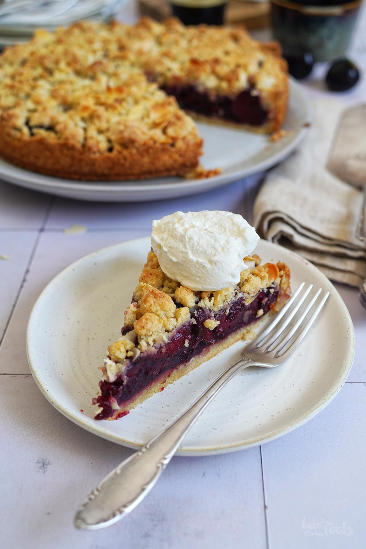 Cherry Almond Streusel Cake | Bake to the roots