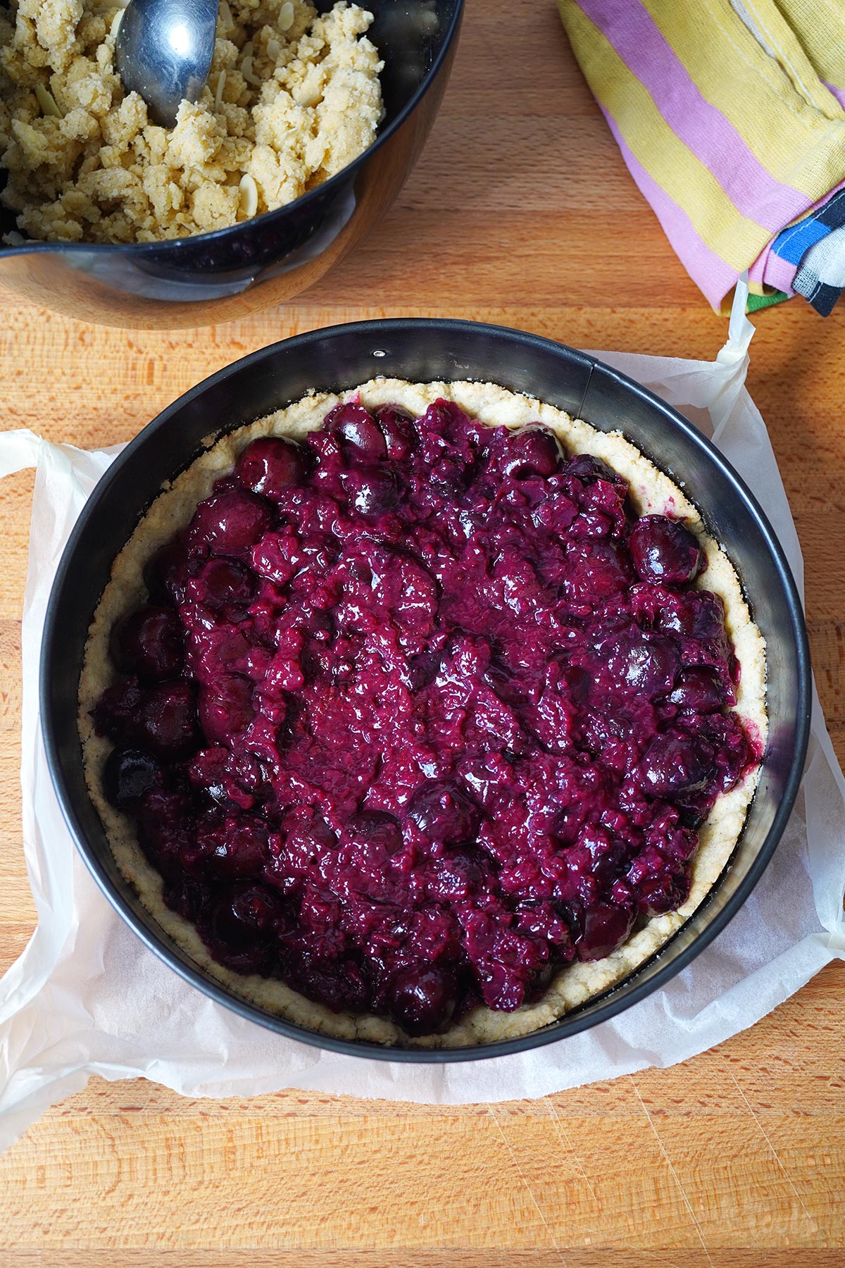 Cherry Almond Streusel Cake | Bake to the roots
