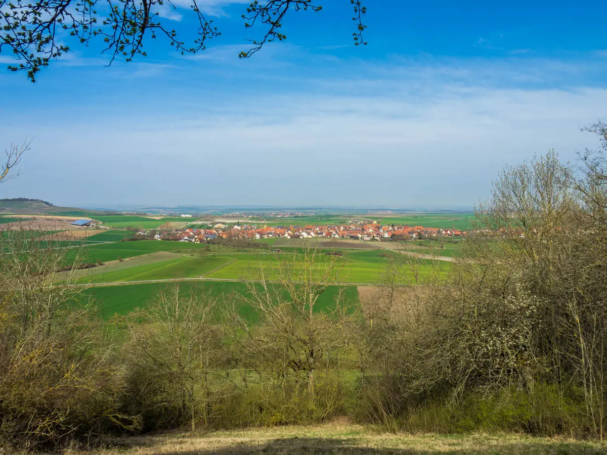 Aussicht an der Hans-Därr-Ruh auf Nenzenheim