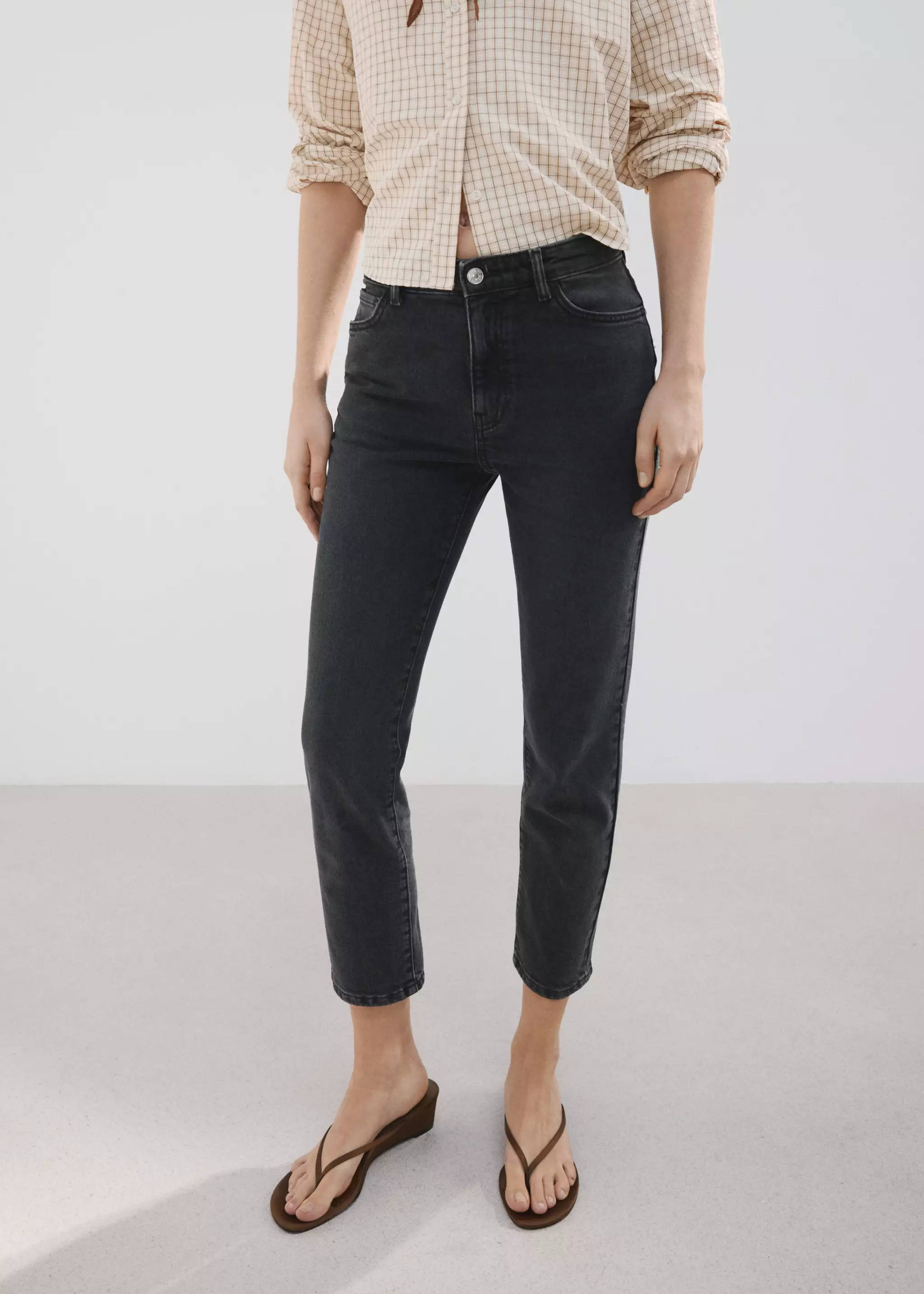 Claudia Slim-Fit-Cropped-Jeans - Damen | Mango Vereinigtes Königreich