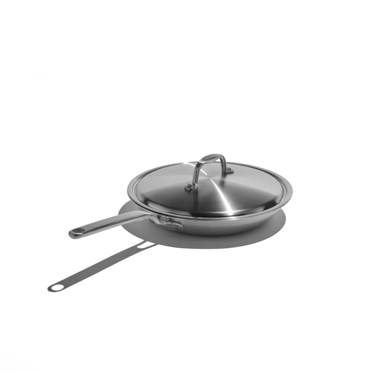 Eater x Heritage Steel Stainless Steel Fry Pan With Lid (10.5 inch).