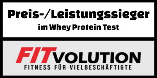 Testsiegel Preis-Leistungssieger im Whey Protein Test