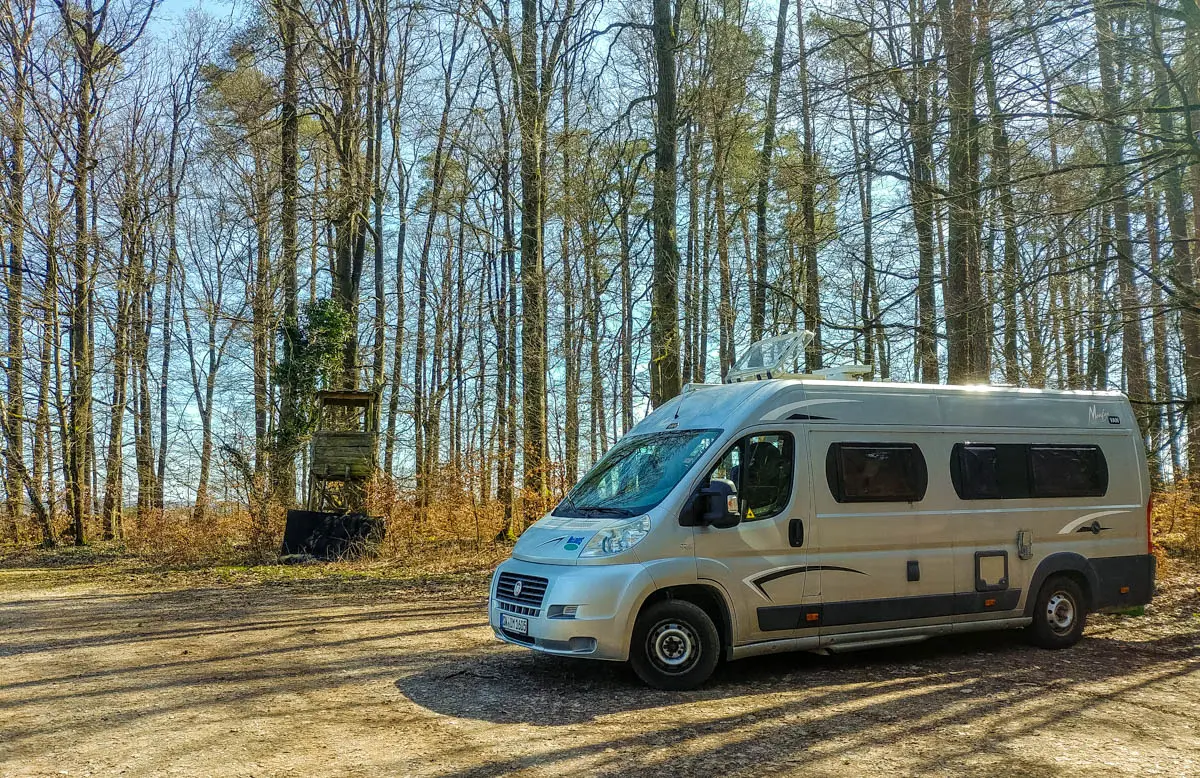Wanderparkplatz im Steigerwald