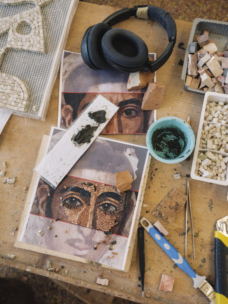 DIY mosaics at Scuola Mosaicisti del Friuli.