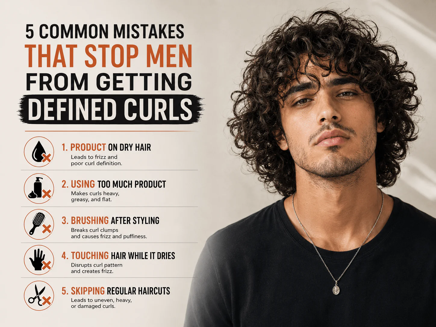 Common Mistakes That Stop Men From Getting Defined Curls