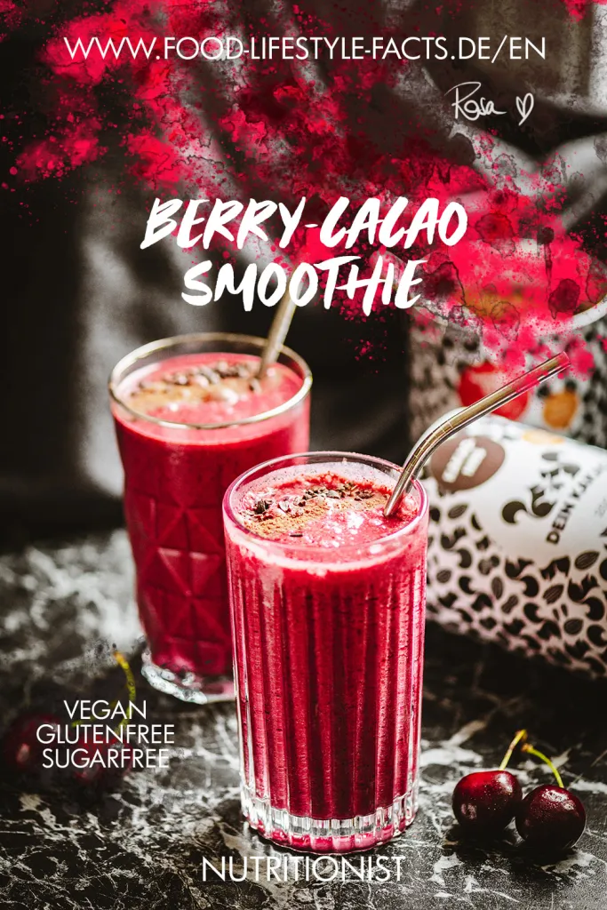 Berry Cacao Smoothie (Vegan, High Antioxidants, Easy) Start your day with this vibrant berry cacao smoothie – fruity, chocolatey, and packed with antioxidants! 🍓🍫 Made with frozen berries, oat milk, and 100% raw cacao powder, this creamy smoothie is not only delicious but also good for your heart, skin, and immune system. Boost it with plant-based protein for extra power after your workout or a long day ahead. 💡 Perfect for breakfast or as a healthy snack. Try different berry and cacao combinations and find your favorite flavor mix! 💛 📌 Save this smoothie recipe and feel the glow from the inside out.