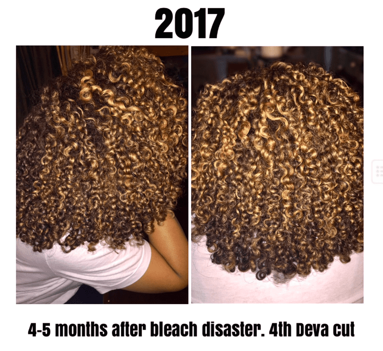 Verna's healthy, defined natural curls after completing her hair journey.