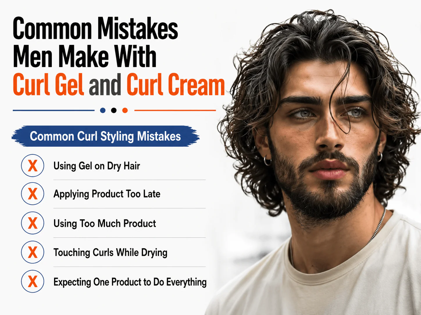 Common Mistakes Men Make With Curl Gel and Curl Cream