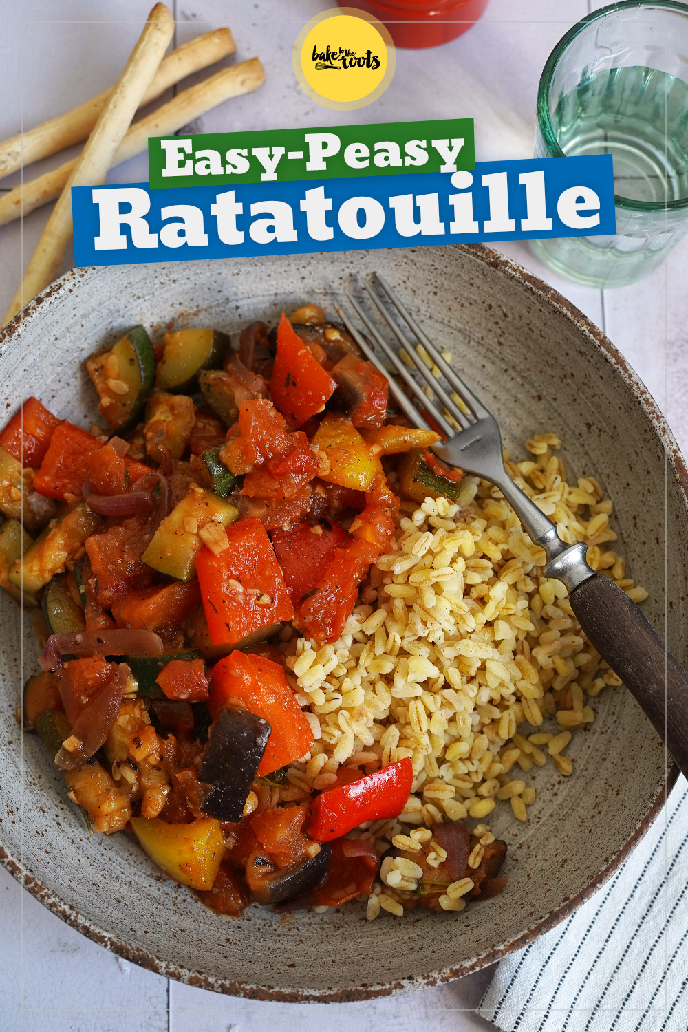 Easy Ratatouille with Soft Wheat (Sonnenweizen) | Bake to the roots