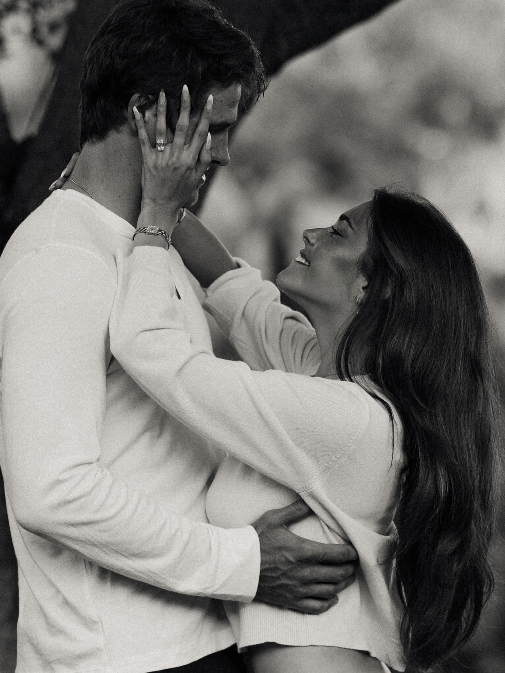 An image of singer Madison Beer and football player Justin Herbert following their engagement.