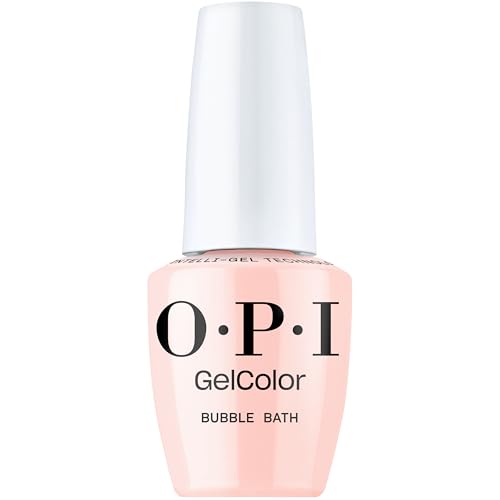 Opi Gelcolor Bubble Bath | Sheer Nude Pink Cr&egrave;me Led Cure Gel Nail Polish | Salon-Quality Shine, Long-Lasting Wear | Vegan &amp; Hema Free | 0.5 Fl Oz