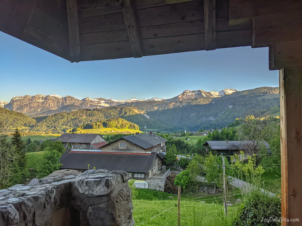 4.5 km evening hike to Theresienkapelle in Ratzen from Schwarzenberg 3 dreamy alpine view vorarlberg