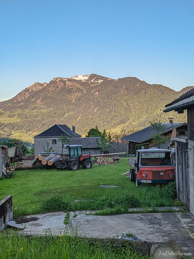 4.5 km evening hike to Theresienkapelle in Ratzen from Schwarzenberg 13 authentic farm life vorarlberg austria blogger joydellavita