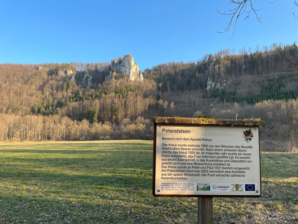 10 km Beuron-Wanderweg im Naturpark Obere Donau 12 Beuron Petersfelsen