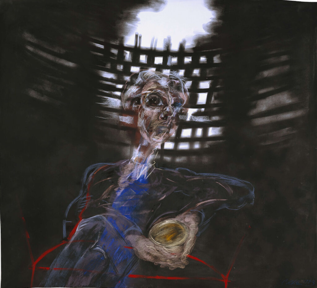 Christine Colditz, Peter P., 1983, Pastell und Pigmente auf Papier, 135 x 148 cm, Sammlung Kunstvilla, Foto: Christine Colditz