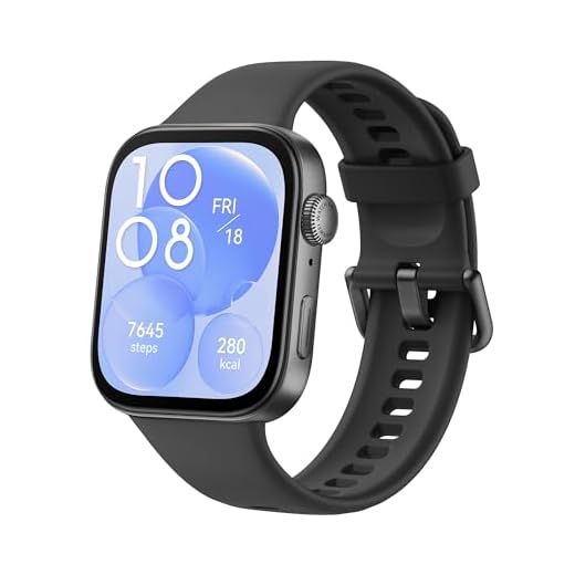 HUAWEI Watch FIT 3, 1.82″ AMOLED-Display, Ultraschlankes Design, Bluetooth-Anrufe, Bis zu 10 Tage Akkulaufzeit, Kompatibel mit iOS & Android, Umfassendes Health & Fitness-Management, GPS, Schwarz