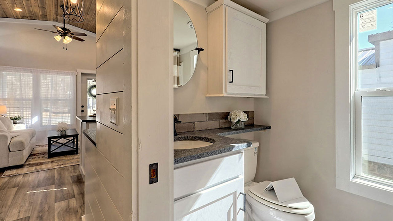 Swayback Tiny House Park Model bathroom 1