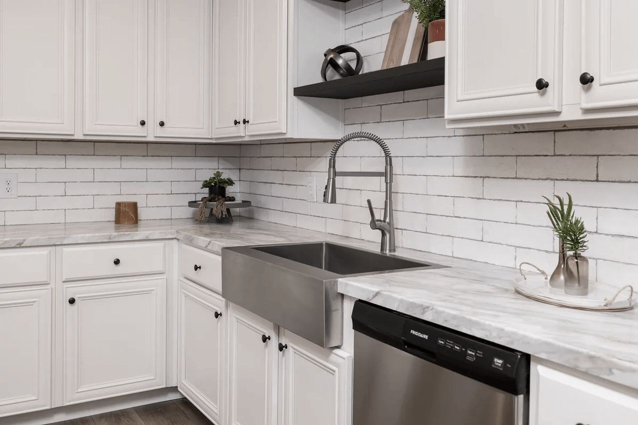 Anna Fae tiny house sink and cabinets