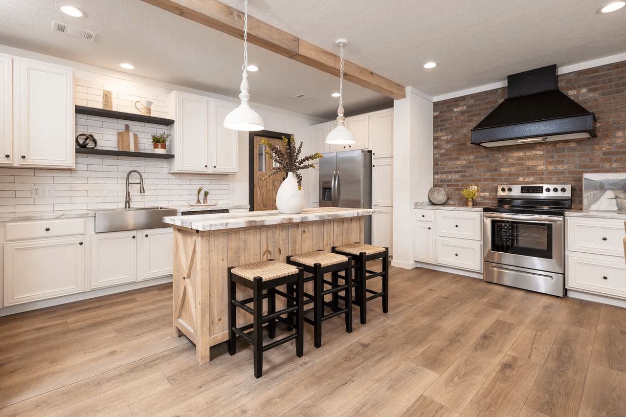 Anna Fae tiny house appliances and central island