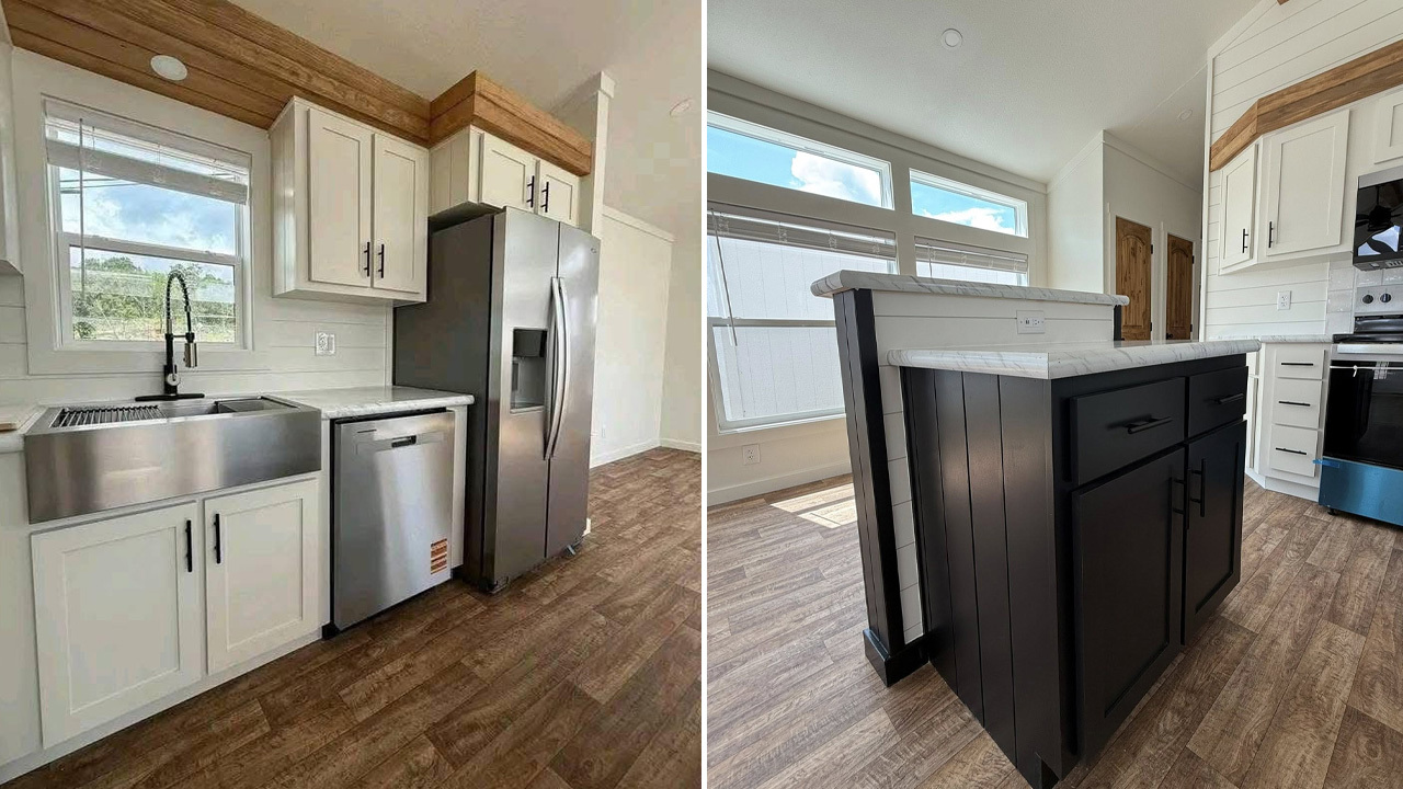 Butch Cassidy tiny house interior and kitchen