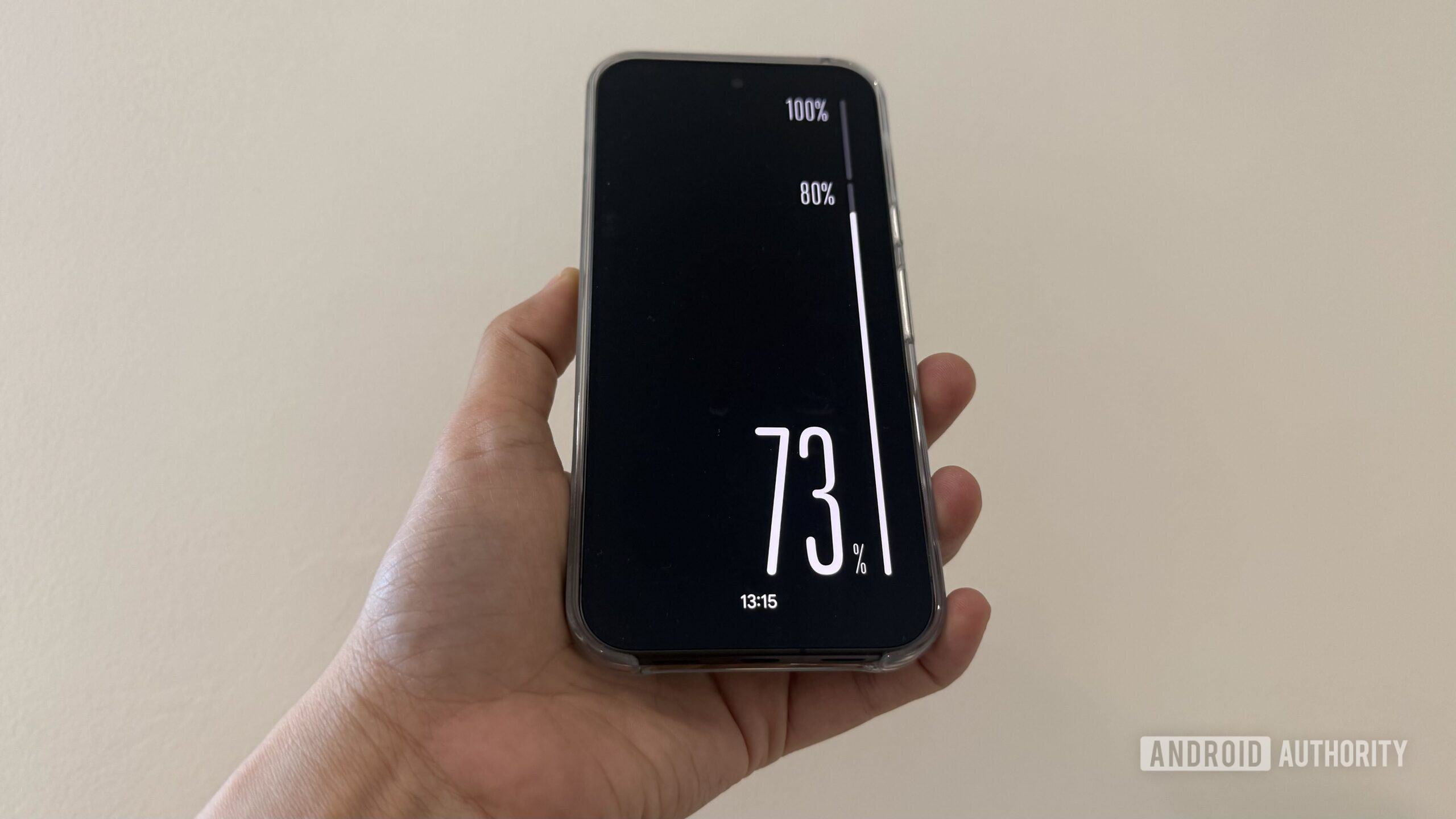 Pixel 11-Bildschirmschoner vertikal aufladen