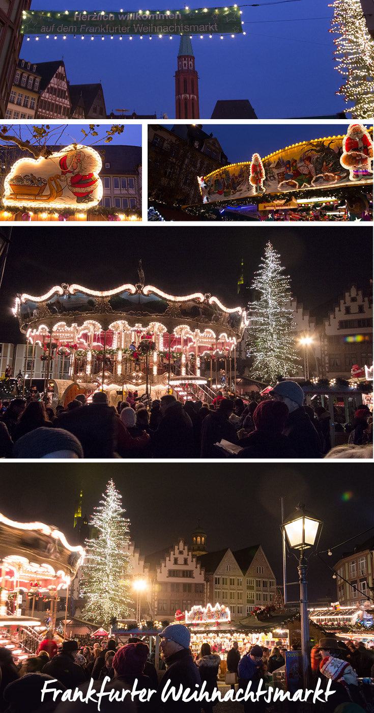 Frankfurter Weihnachtsmarkt, Karussell, Römer und Stände